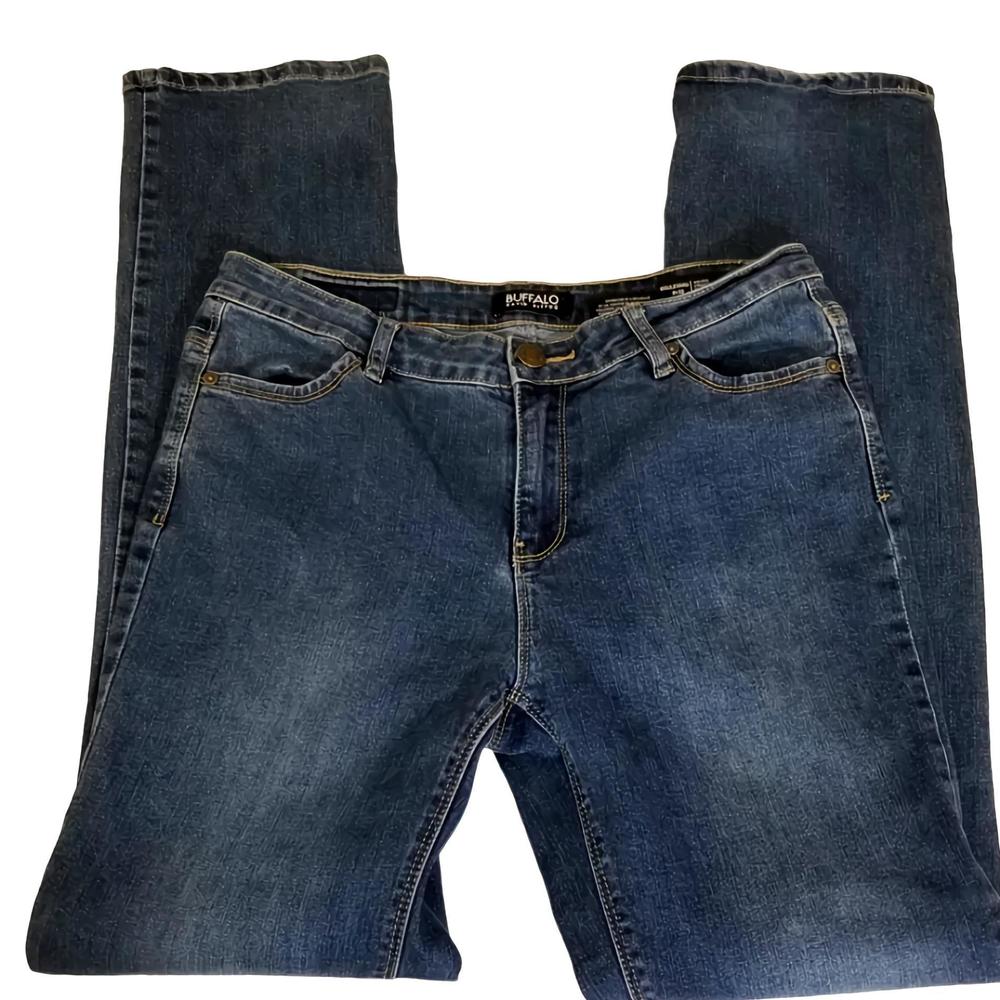Buffalo David Bitton straight leg jeans sz 8 mid rise stretch boulevard
